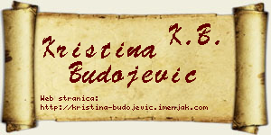 Kristina Budojević vizit kartica